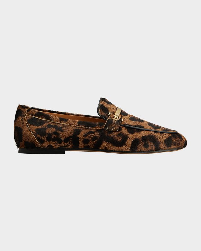Leopard Calf Hair Loafers